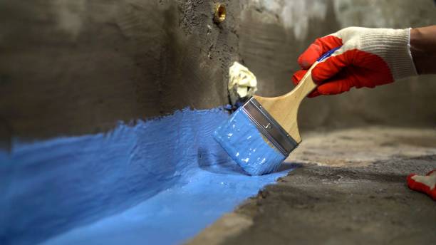 Commercial Exterior Waterproofing project at a Milroy, PA business property by SJ Waterproofing Pros